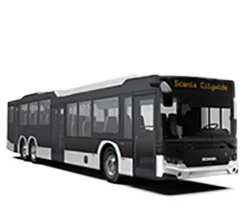 alb/negru Scania Citywide, autobuz